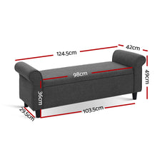 Load image into Gallery viewer, Storage Ottoman - Linen Fabric Large
