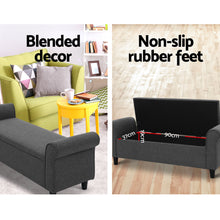 Load image into Gallery viewer, Storage Ottoman - Linen Fabric Large
