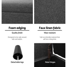 Load image into Gallery viewer, Storage Ottoman - Linen Fabric Large
