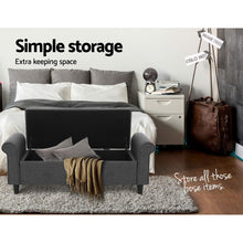 Load image into Gallery viewer, Storage Ottoman - Linen Fabric Large
