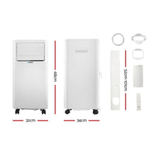 Load image into Gallery viewer, Portable Air Conditioner Cooling Mobile Fan Cooler Dehumidifier White 2000W
