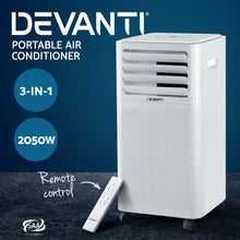 Load image into Gallery viewer, Portable Air Conditioner Cooling Mobile Fan Cooler Dehumidifier White 2000W
