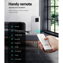 Load image into Gallery viewer, Portable Air Conditioner Cooling Mobile Fan Cooler Dehumidifier White 2000W
