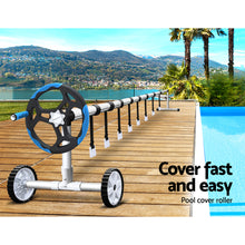 Load image into Gallery viewer, Aquabuddy Swimming Pool Cover Roller Reel Adjustable Solar Thermal Blanket Blue
