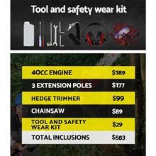 Load image into Gallery viewer, Giantz Pole Chainsaw 4 Stroke Petrol Hedge Trimmer Pruner Chain Saw Long
