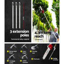 Load image into Gallery viewer, Giantz 4-STROKE Pole Chainsaw Brush Cutter Hedge Trimmer Saw Multi Tool
