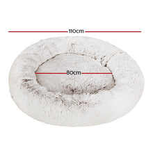 Load image into Gallery viewer, i.Pet Pet Bed Dog Cat 110cm Calming Extra Large Soft Plush White Brown
