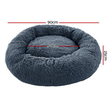 Load image into Gallery viewer, i.Pet Pet Bed Dog Cat 90cm Large Calming Soft Plush Bed Dark Grey
