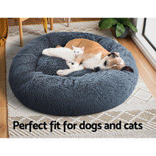 Load image into Gallery viewer, i.Pet Pet Bed Dog Cat 90cm Large Calming Soft Plush Bed Dark Grey
