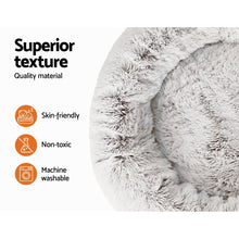 Load image into Gallery viewer, i.Pet Pet Bed Dog Cat 90cm Large Calming Soft Plush White Brown
