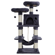 Load image into Gallery viewer, 145cm Cat Tree Trees Scratching Post - Fir Wood, Plush Velvet
