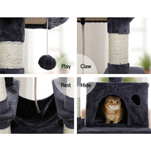 Load image into Gallery viewer, 145cm Cat Tree Trees Scratching Post - Fir Wood, Plush Velvet
