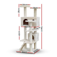 Load image into Gallery viewer, 134cm Trees Scratching Post - Fir Wood Beige
