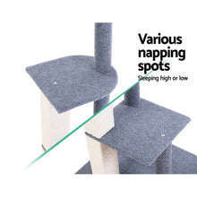 Load image into Gallery viewer, 124cm Pet Scratching Post - Wood Steps Grey
