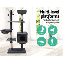 Load image into Gallery viewer, 140cm Pet Scratching Post - Fir wood Dark Grey
