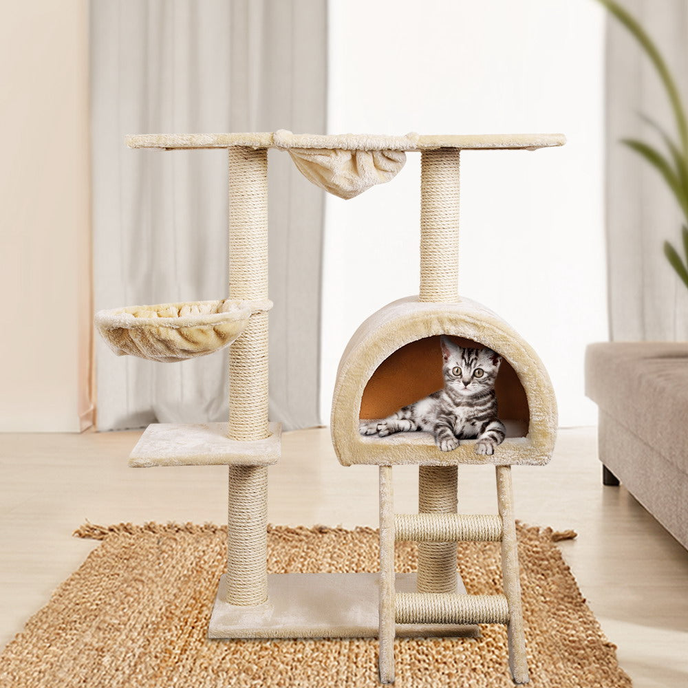100cm Pet Scratching Post - Wood Beige