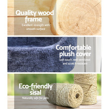 Load image into Gallery viewer, 126cm Trees Scratching Post - Fir Wood, Dark Grey
