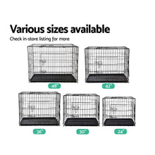 Load image into Gallery viewer, i.Pet Dog Cage 24inch Pet Cage - Black

