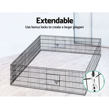 Load image into Gallery viewer, i.Pet 2x24" 8 Panel Dog Playpen Pet Fence Exercise Cage Enclosure Play Pen
