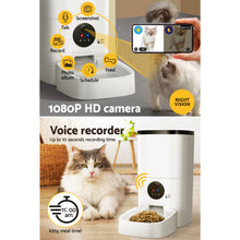 Load image into Gallery viewer, i.Pet Automatic Pet Feeder 6L Wifi Camera Dog Cat Smart Food Dispenser Timer
