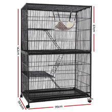 Load image into Gallery viewer, i.Pet Rabbit Cage 142cm Hutch 4 Level Bird Guinea Pig Ferret
