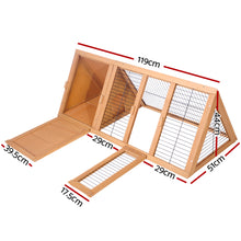 Load image into Gallery viewer, i.Pet Rabbit Hutch Wooden Chicken Coop Pet Hutch 119cm x 51cm x 44cm
