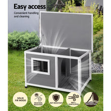 Load image into Gallery viewer, i.Pet Dog Kennel House Large Wooden Outdoor Pet Kennels Indoor Puppy Cabin Log
