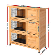 Load image into Gallery viewer, i.Pet Rabbit Hutch Wooden Cage Pet hutch Chicken Coop 91.5cm x 46cm x 116.5cm
