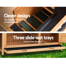 Load image into Gallery viewer, i.Pet Rabbit Hutch Wooden Cage Pet hutch Chicken Coop 91.5cm x 46cm x 116.5cm
