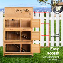 Load image into Gallery viewer, i.Pet Rabbit Hutch Wooden Cage Pet hutch Chicken Coop 91.5cm x 46cm x 116.5cm
