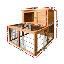 Load image into Gallery viewer, i.Pet Rabbit Hutch Wooden Pet Chicken Coop 100cm Tall
