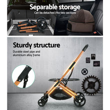 Load image into Gallery viewer, i.Pet Pet Stroller Dog Pram Large Cat Carrier Travel Pushchair Foldable 4 Wheels
