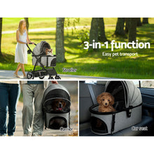 Load image into Gallery viewer, i.Pet Pet Stroller Pram Large Dog Cat Carrier Travel Pushchair Foldable 4 Wheels
