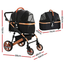 Load image into Gallery viewer, i.Pet Pet Dog Stroller Pram Large Cat Carrier Travel Pushchair Foldable 4 Wheels
