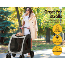 Load image into Gallery viewer, i.Pet Pet Dog Stroller Pram Large Carrier Cat Travel Foldable Strollers 4 Wheels
