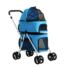 Load image into Gallery viewer, i.Pet Pet Stroller Dog Pram Large Cat Carrier Travel Foldable 4 Wheels Double
