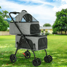 Load image into Gallery viewer, i.Pet Pet Stroller 2-tier Dog Pram Large Cat Carrier Travel Pushchair Foldable
