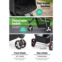 Load image into Gallery viewer, 3 Wheel Pet Stroller - Black
