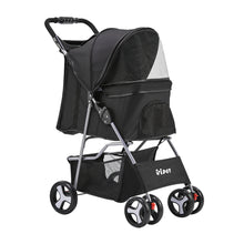Load image into Gallery viewer, i.Pet 4 Wheel Pet Stroller - Black
