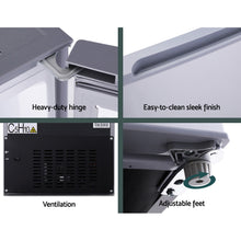 Load image into Gallery viewer, Glacio 65L Portable Fridge Bar Freezer Cooler Upright 12V/24V/240V Caravan Car Silver
