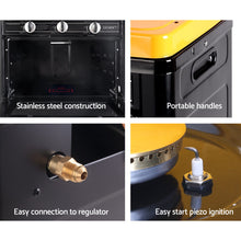 Load image into Gallery viewer, Devanti Portable Gas Oven LPG Black
