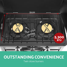 Load image into Gallery viewer, Devanti Portable Gas Oven LPG Silver
