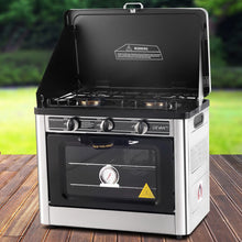Load image into Gallery viewer, Devanti Portable Gas Oven LPG Silver
