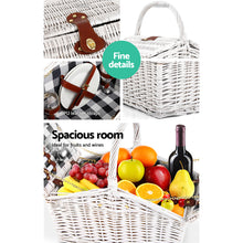 Load image into Gallery viewer, Alfresco 2 Person Picnic Basket Vintage Baskets Outdoor Insulated Blanket

