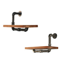Load image into Gallery viewer, Artiss Floating DIY Pipe Shelf Set of 2 - IVOR
