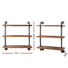 Load image into Gallery viewer, Artiss Display Shelves Wall Brackets Bookshelf Industrial DIY Pipe Shelf Rustic
