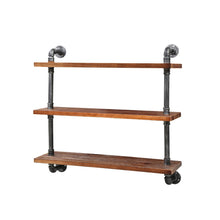 Load image into Gallery viewer, Artiss Display Wall Shelves Industrial DIY Pipe Shelf Brackets Rustic Bookshelf

