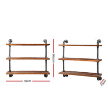 Load image into Gallery viewer, Artiss Display Wall Shelves Industrial DIY Pipe Shelf Brackets Rustic Bookshelf
