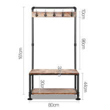 Load image into Gallery viewer, Artiss Clothes Rack Shoe  Rack Vintage Coat Stand Hallway Shelf
