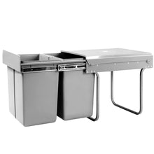 Load image into Gallery viewer, Cefito 2x20L Pull Out Bin - Grey
